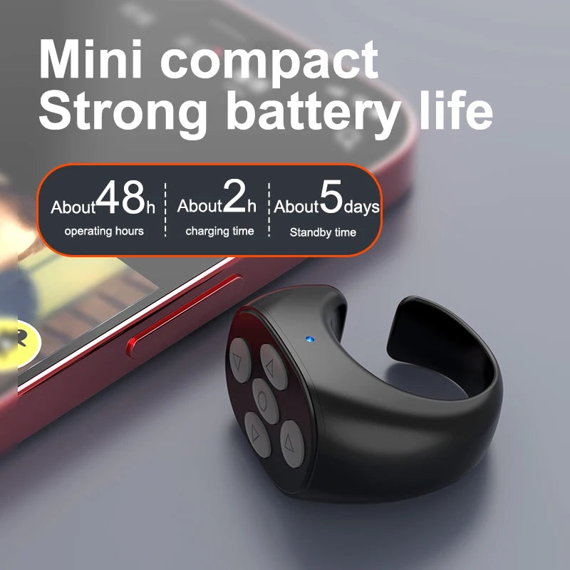 Wireless Bluetooth Mobile Selfie Lazy Artifac Tiktok Remote Control Ring Mobile Phone Bluetooth Controller T for Xiaomi Apple