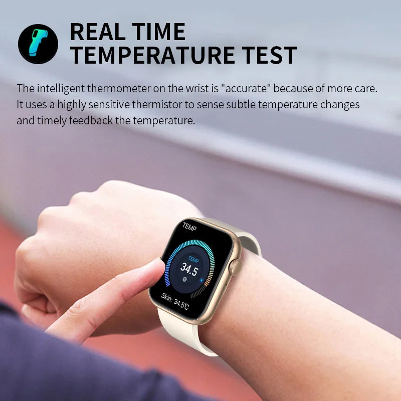 New Smart Watch 2025 Wireless Charging Smartwatch Bluetooth Calls Men Women Smartwatches Fitness Bracelet Custom Watch Face