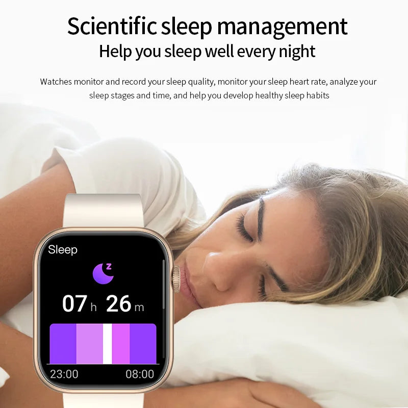 New Smart Watch 2025 Wireless Charging Smartwatch Bluetooth Calls Men Women Smartwatches Fitness Bracelet Custom Watch Face